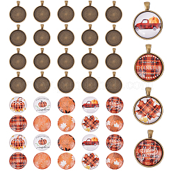 20 stücke tibetischen stil legierung anhänger cabochon einstellungen DIY-DR0001-10