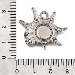 Cabochon-Fassungen für Anhänger aus Edelstahl 304 STAS-H477-03B-P