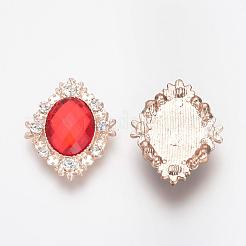 Legierungsrhinestone flache hintere Cabochons RB-S061-B