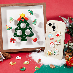 80 Stück 20 Stile Weihnachts-Cabochons aus opakem Harz. RESI-SC0005-60