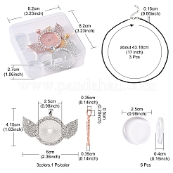 Kit zum Selbermachen einer Halskette mit Flügelanhänger DIY-FS0003-05