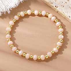Natürliche Pfirsich Mondstein Perlen Stretch für Frauen MC1520