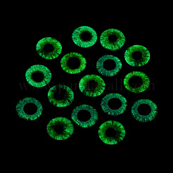 Leuchtende augenbedruckte Glascabochons GGLA-WHC0002-10mm