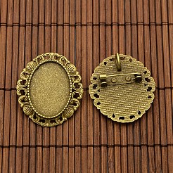 Elefantenkopf tibetischem Stil Legierung Anhänger Strass-Cabochon Fassungen DIY-X0187-AB-NF