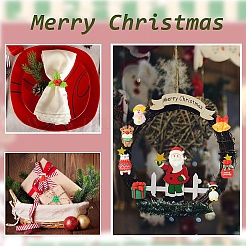 28 Stück 14 Stile DIY Weihnachtsthema undurchsichtige Weihnachtsharz-Cabochons FIND-YW0005-74