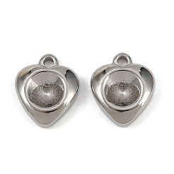 Cabochon-Fassungen für Anhänger aus Edelstahl 304 STAS-L022-534P