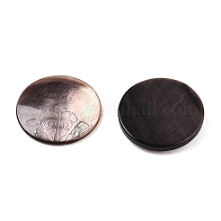 Natürliche schwarze Lippenmuschel geschnitzte Cabochons SSHEL-T017-04B