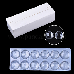 Transparente Glas Cabochons GGLA-R026-50mm-B