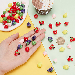 70 Stück 7 Stile undurchsichtige Harz-Decoden-Cabochons RESI-CP0001-07