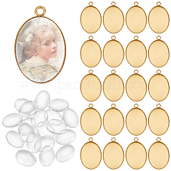 DIY-Sets zur Herstellung ovaler Anhängerrohlinge DIY-PH0021-46