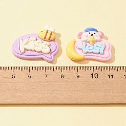 28 Stück 7 Arten undurchsichtige Harz Cabochons CRES-FS0001-05
