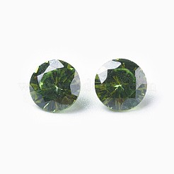 Zirkonia zeigte zurück Cabochons ZIRC-WH0001-B09