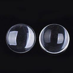Transparente Glas Cabochons GGLA-R026-35mm-B
