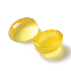 Natürliche gelbe Achat Cabochons G-A029-01-11