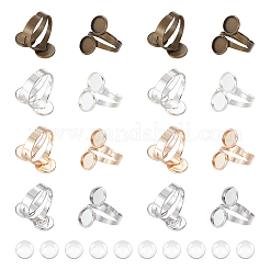 DIY-Set zur Herstellung von Fingerringen mit doppelter Kuppel DIY-UN0004-25A