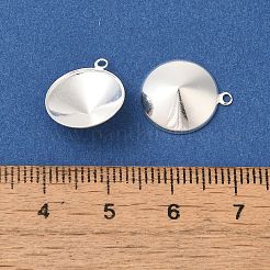 Ionenplattierung (IP) 304 Edelstahl Anhänger spitze Rückseite Strass-Einstellungen STAS-U025-05B-S