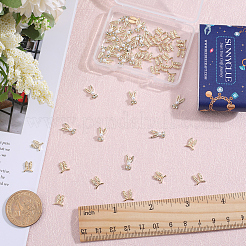 60 Stück 2 Stile Kaninchen Legierung Strass Cabochons MRMJ-SC0001-16