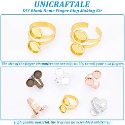 DIY-Set zur Herstellung von Fingerringen mit blanker Kuppel DIY-UN0004-12B