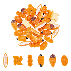 60 Stück 6 Stile undurchsichtige Harz-Decoden-Cabochons RESI-OC0001-51