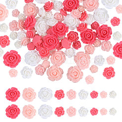 78 Stück 9 Farben Harz Cabochons RESI-CA0001-77A