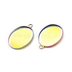 Ionenplattierung (IP) 304 Edelstahl Anhänger Cabochon-Einstellungen STAS-H378-06MC
