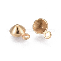 304 Edelstahl Anhänger Strass Fassungen STAS-L226-006G