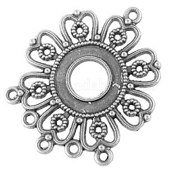 Tibetischer Stil Legierung Fassungen mit Verbinder für Cabochon X-EA541Y-NF