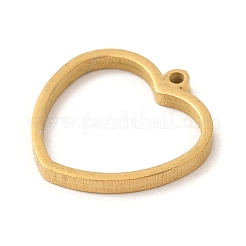 Ionenplattierung (IP) 304 Edelstahl Herz Anhänger Strass-Einstellungen STAS-U025-13G