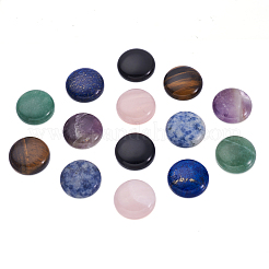 14 Stück 7 Stil natürliche gemischte Edelstein-Cabochons G-FW0001-14