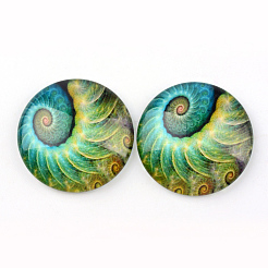 Glas BlumeCabochons für DIY-Projekte X-GGLA-L020-25mm-59