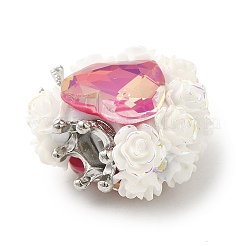 Herz mit Krone Polymer Clay Strass Quaste baumeln Perlen CLAY-E004-01
