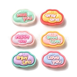 Undurchsichtige Decoden-Cabochons aus Harz RESI-Z022-08