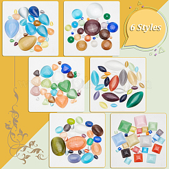 168 Stück Katzenaugen-Cabochons im 24-Stil CE-PH0001-05