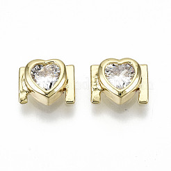 Messing-Mikro pflastern klare Zirkonia Cabochons KK-S061-53G-NR
