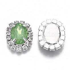 Harz-Strass-Cabochons mit Kristall-Strass- und Messingfunden RB-S066-22S