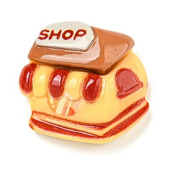 Kaffee-Thema undurchsichtige Harz Decoden Cabochons RESI-M042-01A
