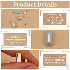 180 Stück 6 Arten Glas Strass Cabochons RGLA-FG0001-26