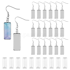 DIY Blanko-Set für rechteckige Kuppelohrringe STAS-DC0015-38