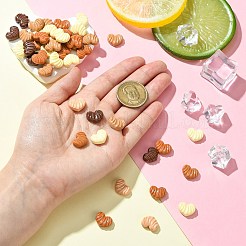 Undurchsichtige Decoden-Cabochons aus Kunstharzimitat für Lebensmittel RESI-CJC0023-11