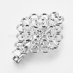 Haarschmuck Eisen Alligator Haarspange Zubehör X-MAK-WH0002-02P