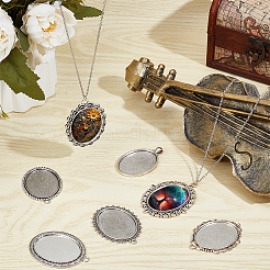 10 stücke 10 arten tibetischen stil legierung anhänger cabochon einstellungen FIND-SP0002-50