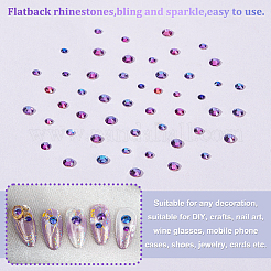 3200 Stück 4 Stile Glascabochons mit flacher Rückseite GLAA-GA0001-64