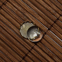 9.5~10mm freie gewölbte Glas Cabochon Abdeckung für flache runde diy Foto Messingcabochon Herstellung DIY-X0103-AB-NR