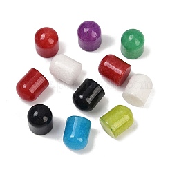 Natürlich gefärbte weiße Jade-Cabochons G-F795-D01