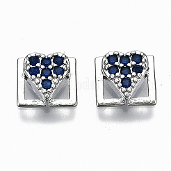 Messing Mikro ebnen Zirkonia cabochons KK-S061-49P-A-NR
