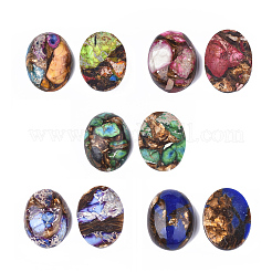 Montierte synthetische kaiserliche Jaspis- und Bronzit-Cabochons G-S329-080