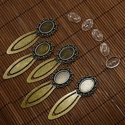 18x13 mm freie gewölbte Glas Cabochon Abdeckung für diy Legierung Porträt Lesezeichen Herstellung DIY-X0124-AB-NR