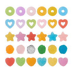 120 Stück 7 Stil Harz Decoden Cabochons Zubehör RESI-YS0001-07