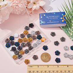 100 Stück galvanisierte Harz-Cabochons in zwei Farben CRES-SC0002-61