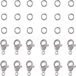 Karabinerverschlüsse und Biegeringe aus Edelstahl 304 DIY-PH0001-41
